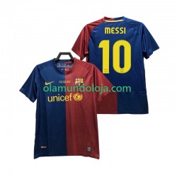 Camisola FC Barcelona Lionel Messi 10 Champions League 2009 Retro Homem Equipamento Primeiro 2008 Manga Curta